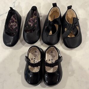 Baby girl size 3 Black Shoes Set